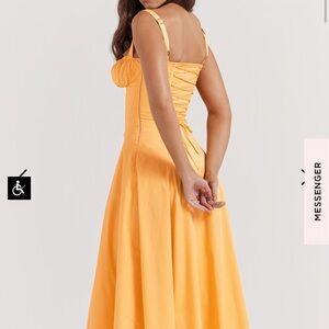 NWT HOUSE OF CB TANGERINE BUSTIER SUNDRESS